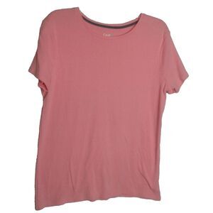 Croft & Barrow the classic tee cotton Pink size M short sleeve